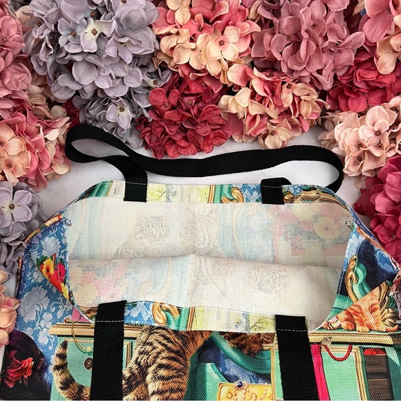 Eco-Friendly Cats Playing Dress Up Folding Tote Bag - Picture 13 of 16